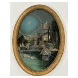 Antique On The Danube Vintage Reverse Glass