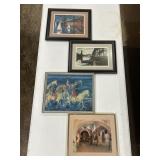 4 Art Prints: 2 Bernard Buffet : Bords de Marne ,