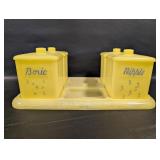 Vintage Nursey Clarolyte Lucite Baby Vanity Set