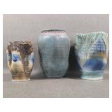 Hand-Made Pinched Pottery Vases
