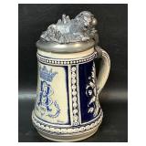 GERZ Gerzit German Beer Stein Pewter Lion MA