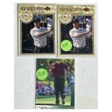 3 TIGER WOODS GOLF CARDS IN SLEEVES. COLLECTING