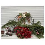 Holiday Decor : Large Metal Pumpkin & Christmas