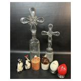 Cross Bottle Decor, Penguin S&P Shakers + Tiny