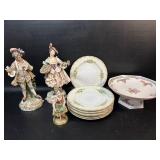 Rococo Style Porcelain Figurines - Damage as