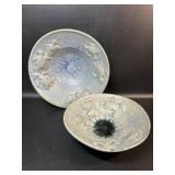 2 Buell Art Pottery Bowls w/ Turtles