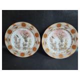 Pr Antique Japanese Hand Painted Plates