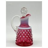 VINTAGE FENTON ART GLASS CRANBERRY OPALESCENT