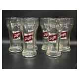 6 Vintage Schlitz Beer Glasses 5 3/4 Inches