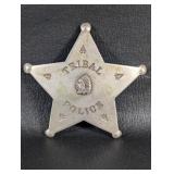 Tribal Police Star Badge Native American Chief