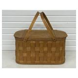 Vintage Woven Picnic Basket
