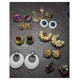 Statement Clip On Costume Jewelry Earrings 1980s