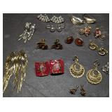 Vintage Clip On & Screwback Costume Jewelry