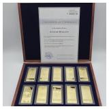 AFRICAN WILDLIFE COMMEMORATIVE INGOT SET 24K GOLD