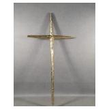Large Solid Brass Cross w/ Threaded Base