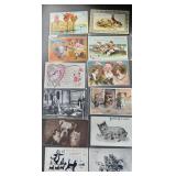 13 Antique Postcards