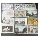 12 Antique Postcards