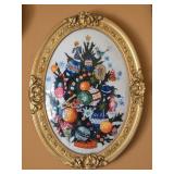 Christmas Reverse Painting in Bubble Glass Frame