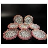 14 Kingï¿½s Crown Ruby Flashed Tiffin Franciscan 7