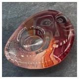 Mats Jonasson Swedish Art Glass Candle Holder