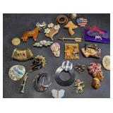 Vintage Costume Jewelry Brooch Collection