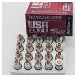 20 ROUNDS 40 S&W WINCHESTER AMMUNITION