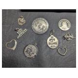 Sterling Silver Charms, Pendant , Small Brooch +