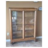 Antique Quarter-Sawn Oak Display Cabinet
