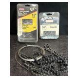 3 NIB CHAINSAW CHAINS, PAIR 18 IN. & 16 IN. W/
