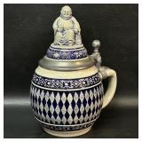 GERZ Gerzit German Beer Stein W/ Monk Lid