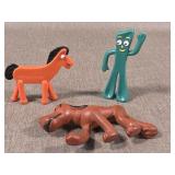 Gumby & Pokey + Old Disney Pluto Figurines