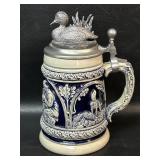 Thewalt W German Beer Stein Pewter Duck Lid M.A.