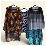 5 Ladies Tops Size 3X Gently Worn