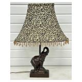 Art Deco Cast Metal Elephant Lamp