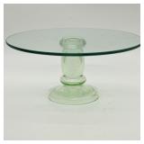 Light Green Depression Glass Cake Stand NOT UV