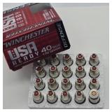20 ROUNDS 40 S&W 170 GRAIN WINCHESTER AMMUNITION