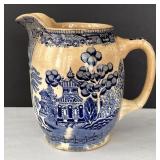 Antique Buffalo Pottery Blue Willow Transferware