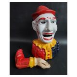 Humpty Dumpty Cast Iron Clown Vintage Coin Bank