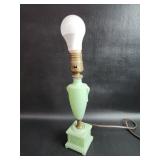 Mid Century Green Table Lamp Painted Green