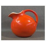 Vintage Earthenware Water Pitcher - Orange