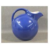 Vintage Earthenware Water Pitcher - Blue
