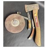Hand Axe/ Lufkin Hi-Line & 2 Picket Knives