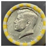 ROLL OF 2021 GEMBU  KENNEDY HALF DOLLARS.