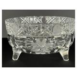 American Brilliant Cut Crystal Ferner Bowl Footed