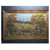 Original Landscape Oil Painting on Board, Signed