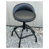 METAL BAR STOOL W/ CUSHIONED SEAT