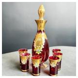 Ardalt of Japan Ruby Red Hand Painted Sweet Wine