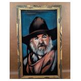 Vintage Kenny Rogers Painting On Velvet