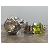 18k GE & 925 Statement Cocktail Rings