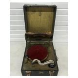 Antique Portable Brunswick Gramophone & Records